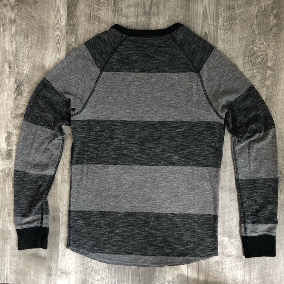 American Eagle Heritage Classic Fit Grey Black Mens Thermal, size Medium - Picture 4 of 8